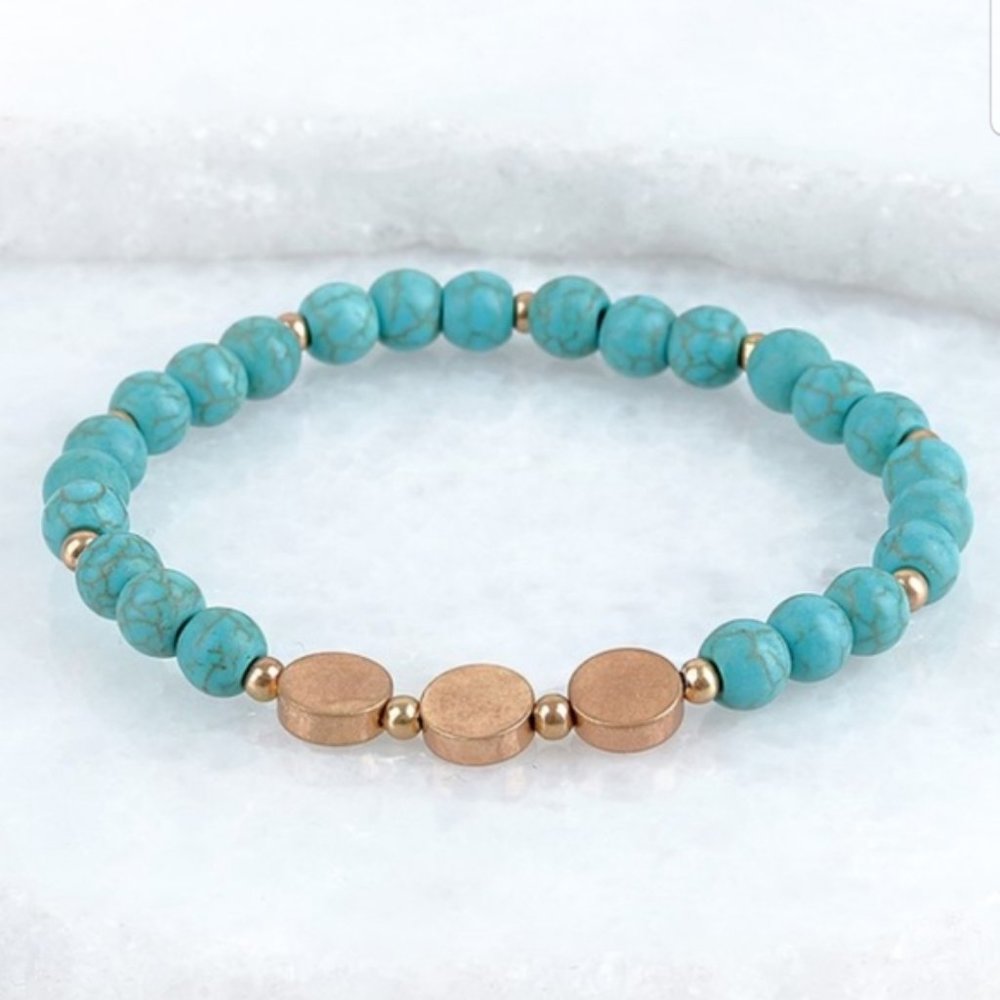 Artisan Turquoise Bead Bracelet